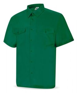 388-CVMC CAMISA TERGAL VERDE M/CORTA