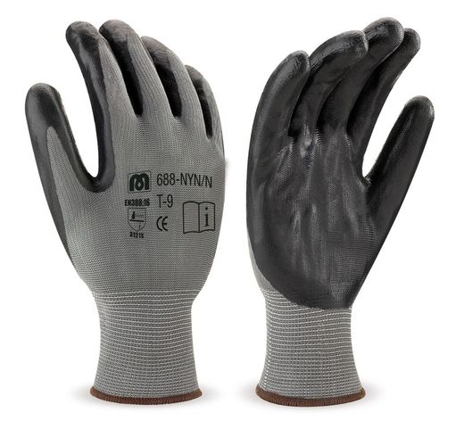 688-NYN/N GUANTE NYLON NITRILO NEGRO