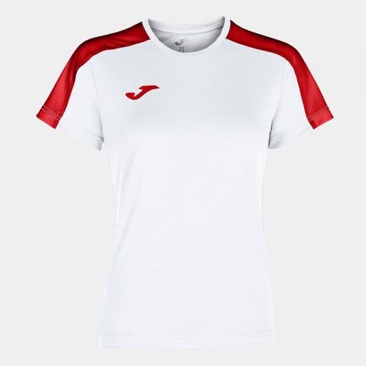T-Shirt Manche Courte Academy Blanc Rouge