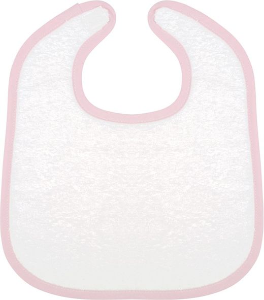 Babys Terry Lätzchen Weiß / Pink