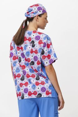 Bandana de color Estampado+Azul Celeste