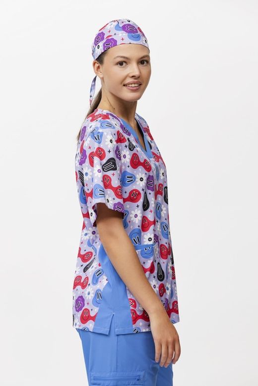 Bandana de color Estampado+Azul Celeste
