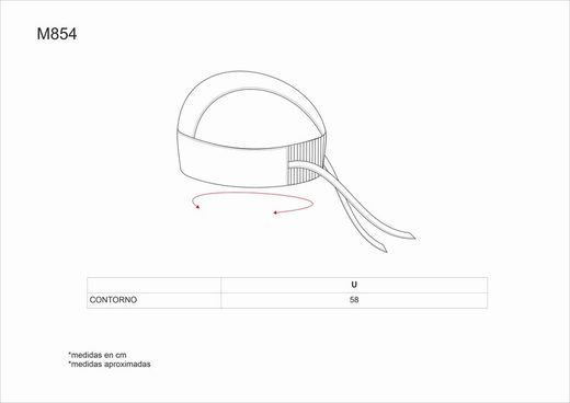 Bandana 93% Poliéster 7% Elastano Estampado Ref: M854