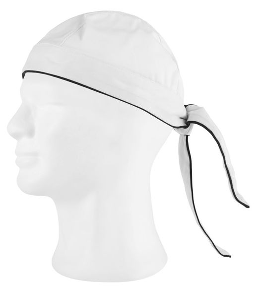 Bandana liscia con profili a contrasto Bianco Nero