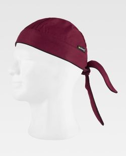 Glattes Bandana mit kontrastierenden Paspeln Maroon Black