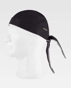 Bandana lisa con vivo a contraste Negro Blanco