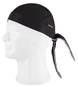 Bandana lisa con vivo a contraste Negro Blanco
