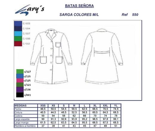 Bata Mujer M/L Sarga Colores