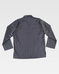 Kurze Jacke im Herrenstil, eine Tasche auf der Brust und zwei Seiten Grau