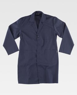 Herrenmantel mit Knopfverschluss, Brusttasche und 2 Navy-Seiten