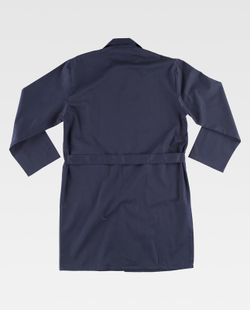 Herrenmantel mit Knopfverschluss, Brusttasche und 2 Navy-Seiten