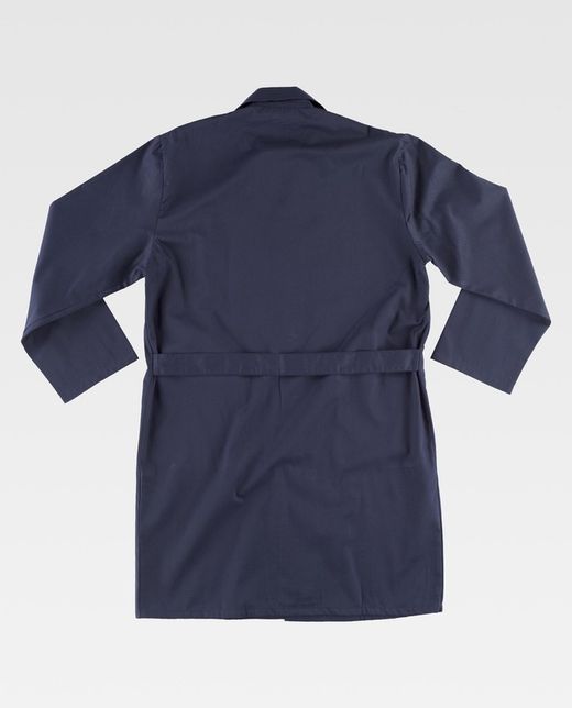 Herrenmantel mit Knopfverschluss, Brusttasche und 2 Navy-Seiten