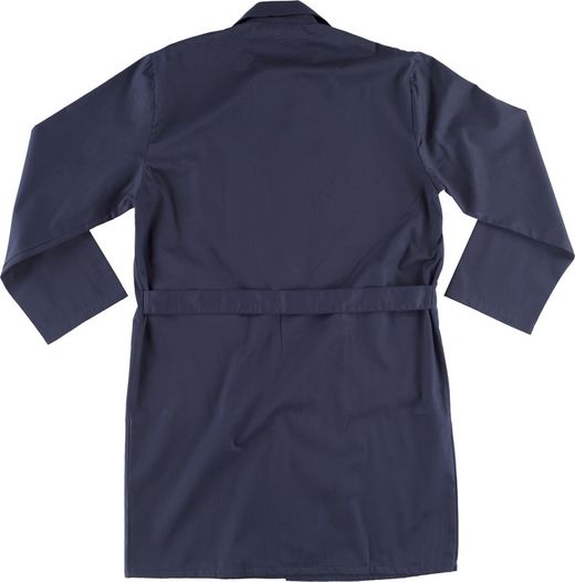 Herrenmantel mit Knopfverschluss, Brusttasche und 2 Navy-Seiten