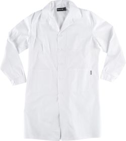 Bata de señora con cierre de botones Blanco
