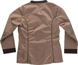 Damengewand mit kontrastierenden Verzierungen Beige Brown