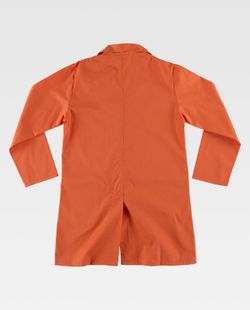 Unisex-Kleid mit verdecktem Verschluss, einer Brusttasche und zwei Seiten Orange