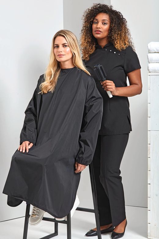 Bata/capa impermeable peluquería manga larga