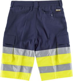 Bermuda combinada dos cintas reflectantes Marino / Amarillo