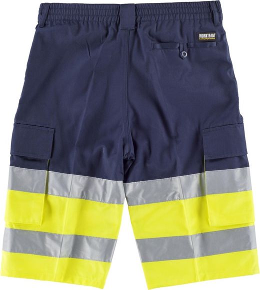 Bermuda combinada dos cintas reflectantes Marino / Amarillo