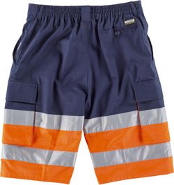 Bermudashorts kombiniert mit zwei reflektierenden Bändern Navy Orange AV
