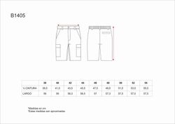 Bermuda mit elastischer Taille und mehreren Taschen Grau