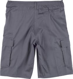 Bermuda mit elastischer Taille und mehreren Taschen Grau