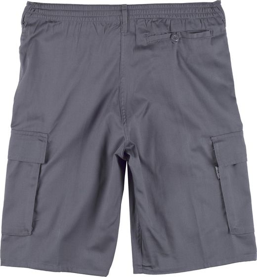 Bermuda mit elastischer Taille und mehreren Taschen Grau