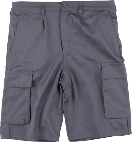 Bermuda con elastico in vita e multi tasche grigio