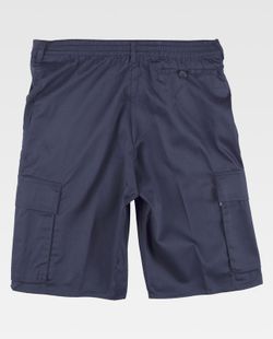 Bermuda con elástico en cintura y multibolsillos Marino
