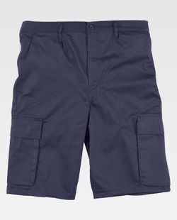 Bermuda con elástico en cintura y multibolsillos Marino