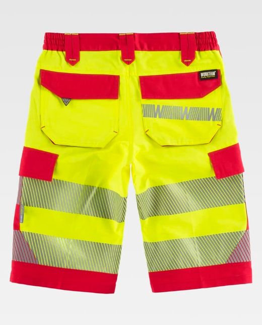 Bermuda de color Amarillo A.V.+Rojo | Fluor