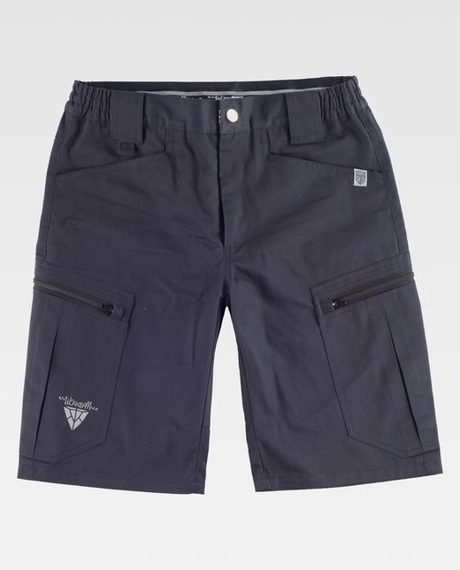 Bermuda en tissu bi-extensible Marine / Foncé
