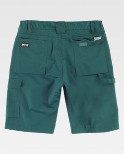 Bermuda de tejido elástico bidireccional por construcción. Verde
