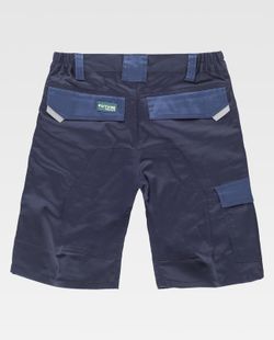 Bermuda de tejido elástico combinado Color Marino / Azafata
