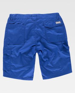 Zwei-Wege-Stretch-Bermudashorts, Mehrfachtaschen und Details Azulina