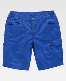 Zwei-Wege-Stretch-Bermudashorts, Mehrfachtaschen und Details Azulina