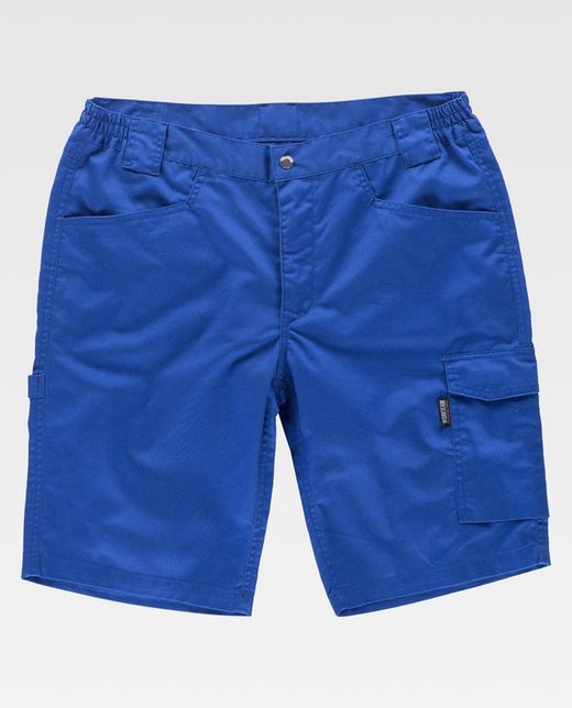 Zwei-Wege-Stretch-Bermudashorts, Mehrfachtaschen und Details Azulina