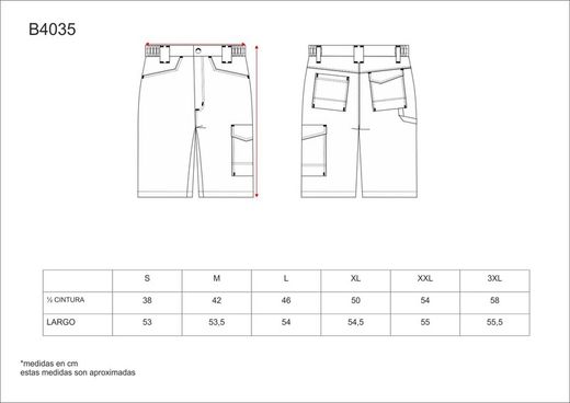 Zwei-Wege-Stretch-Bermudashorts, Mehrfachtaschen und Details Azulina