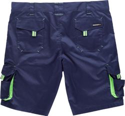 Bermuda Linie 6, Mehrfachtasche mit Gummizug an den Seiten Navy Green Fluorine