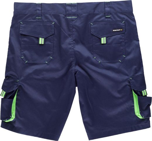 Bermuda Linie 6, Mehrfachtasche mit Gummizug an den Seiten Navy Green Fluorine