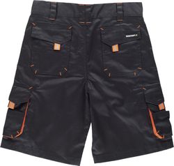 Bermuda Linie 6, Mehrfachtasche mit Gummizug an den Seiten Schwarz Orange AV