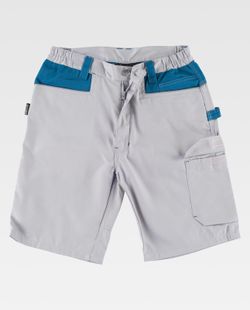 Bermuda Multi-Pocket mit Verstärkung im Kragen Hellgrau / Stewardess