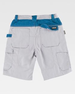 Bermuda Multi-Pocket mit Verstärkung im Kragen Hellgrau / Stewardess