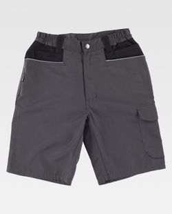 Bermuda Multi-Pocket mit Verstärkung im Kragen Dunkelgrau Schwarz
