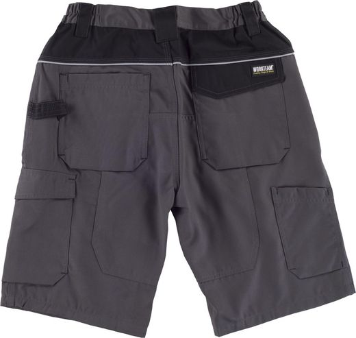 Bermuda Multi-Pocket mit Verstärkung im Kragen Dunkelgrau Schwarz