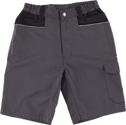Bermuda multibolsillos con refuerzo Gris Oscuro / Negro