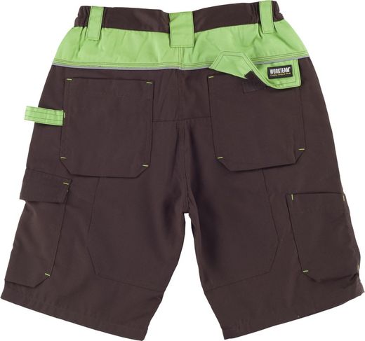 Bermuda Multi-Pocket mit Verstärkung im Kragen Brown Green Lime