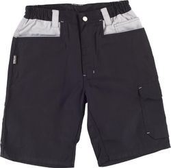 Bermuda multibolsillos con refuerzo Negro / Gris Claro