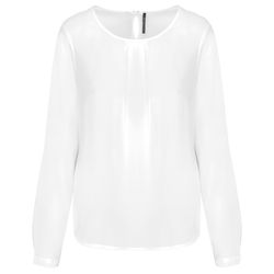 Langarm-Kreppbluse für Damen