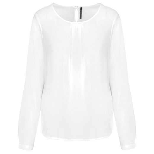Langarm-Kreppbluse für Damen